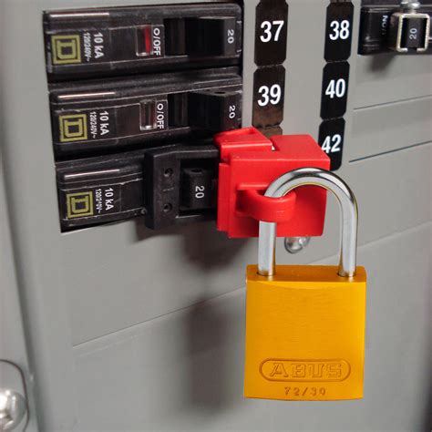 electrical panel box breaker lock|breaker panel lockout devices.